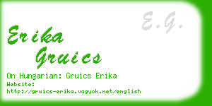 erika gruics business card